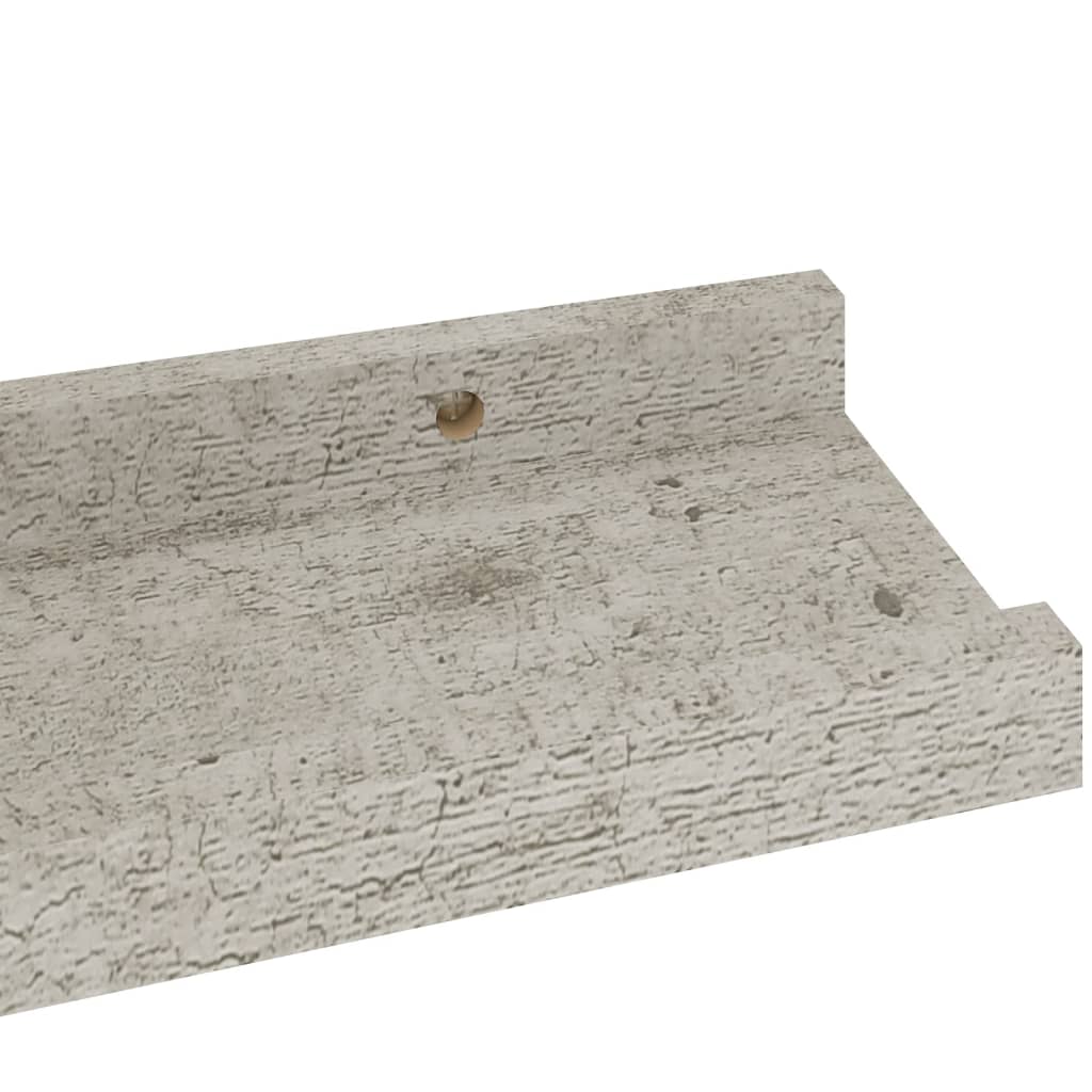 vidaXL Prateleiras de parede 2 pcs 40x9x3 cm cinzento cimento