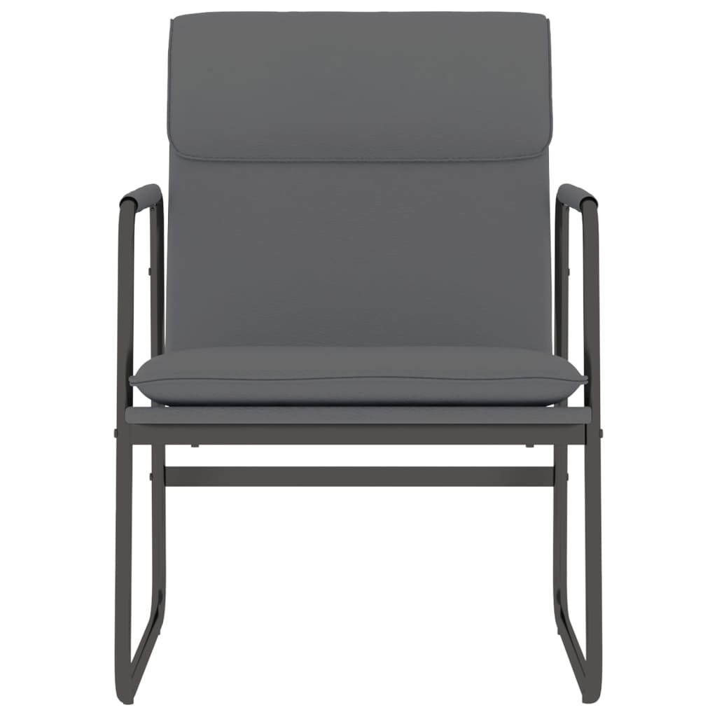 vidaXL Cadeira lounge 55x64x80 cm couro artificial cinzento