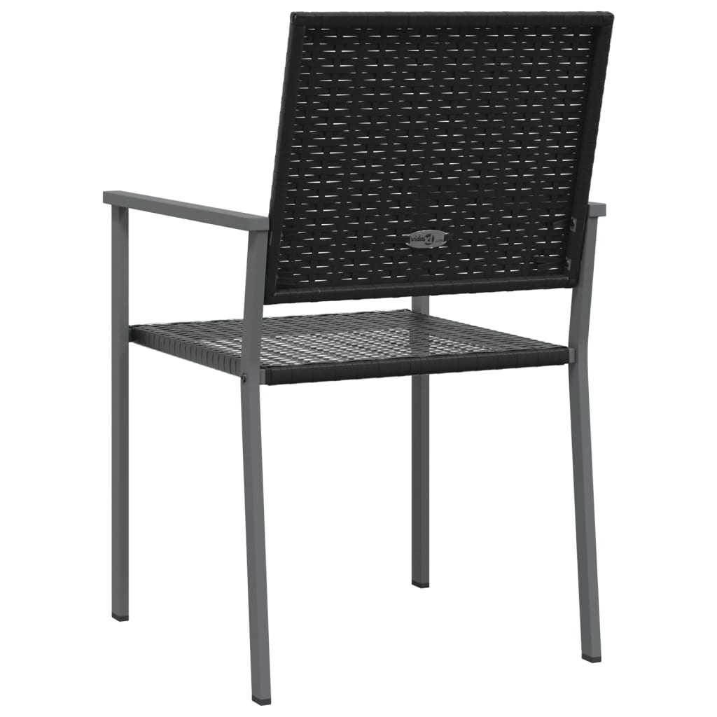 vidaXL Cadeiras jardim 6 pcs 54x62,5x89 cm vime PE preto
