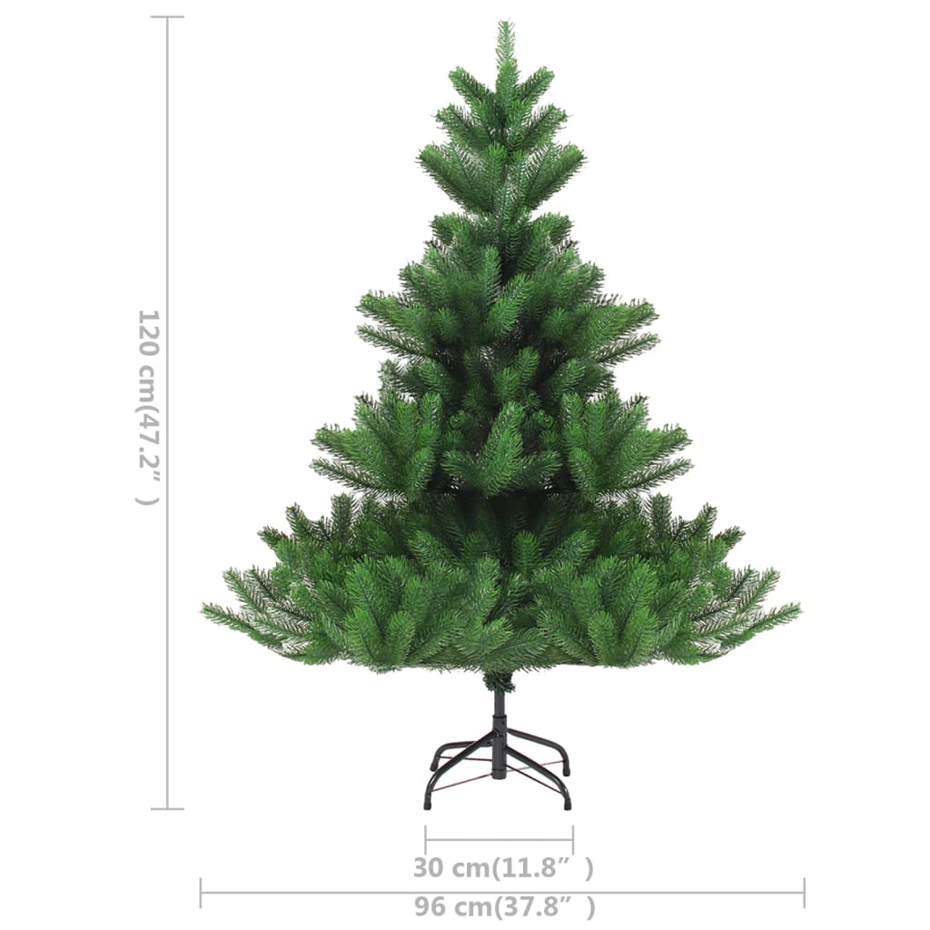 vidaXL Árvore Natal artificial LEDs/bolas 120cm abeto caucasiano verde