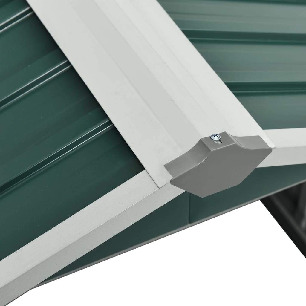vidaXL Abrigo para corta-relva 92x97x63 cm aço galvanizado verde
