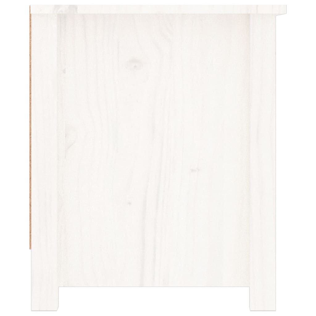 vidaXL Sapateira 110x38x45,5 cm pinho maciço branco