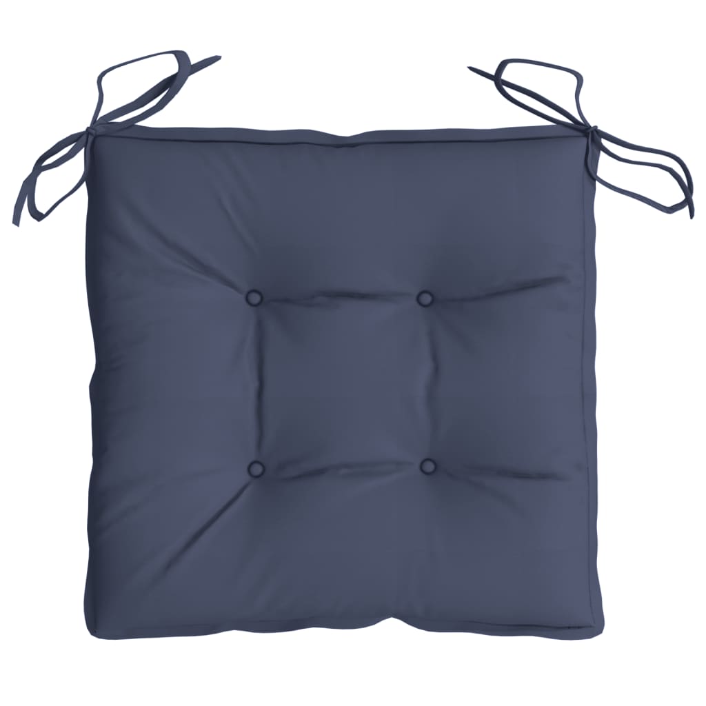 vidaXL Almofadões cadeira 6 pcs 40x40x7 cm tecido oxford azul-marinho