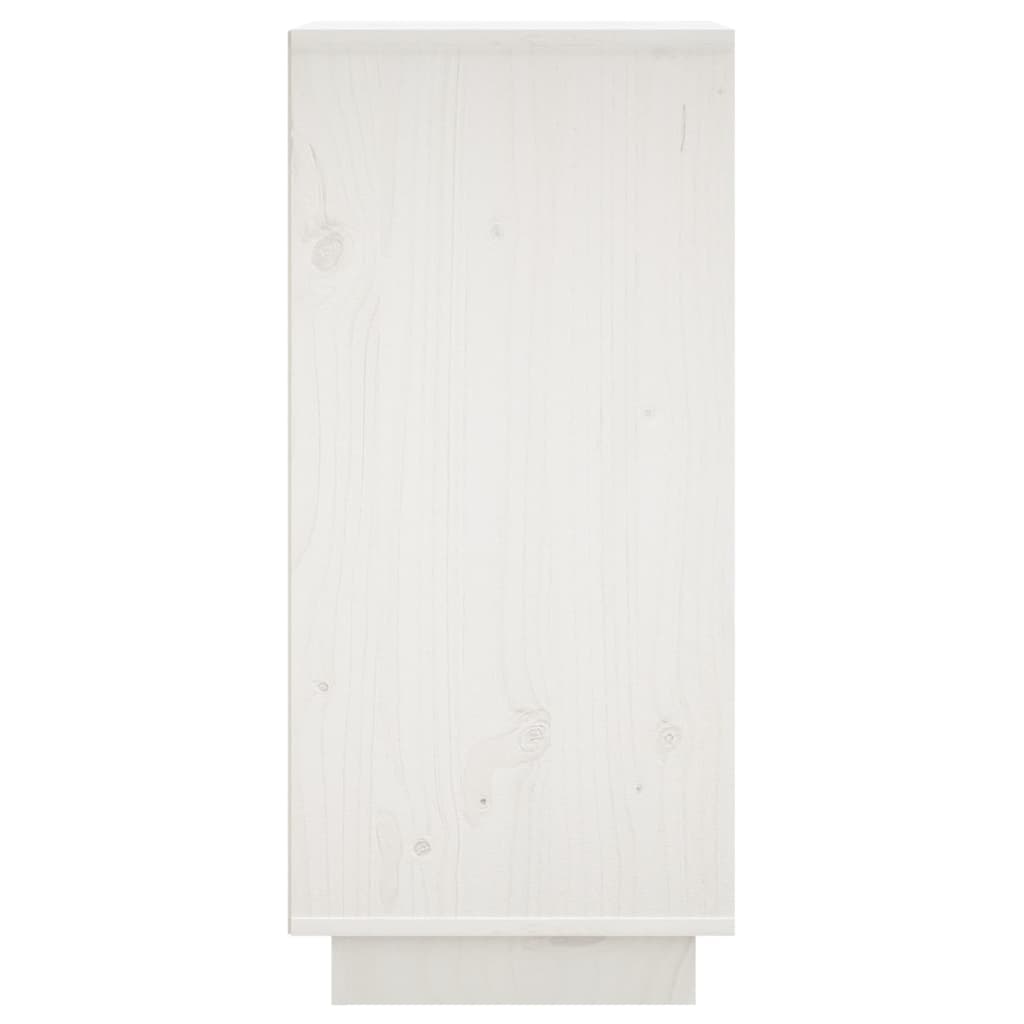 vidaXL Aparador 31,5x34x75 cm madeira de pinho maciça branco