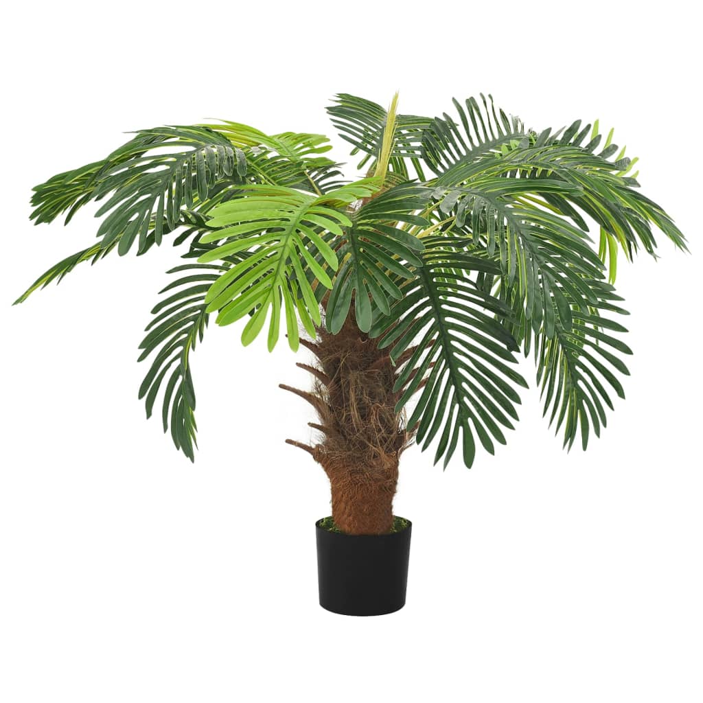 vidaXL Palmeira cica artificial com vaso 90 cm verde