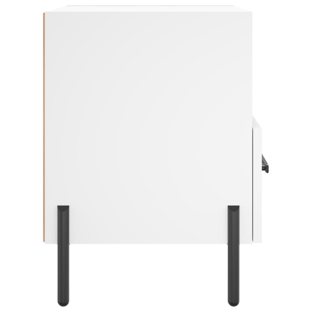 vidaXL Mesa de cabeceira 40x35x47,5 cm derivados de madeira branco