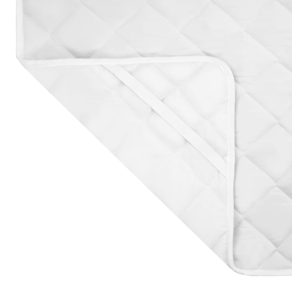 vidaXL Protetor de colchão acolchoado 140x200 cm leve branco
