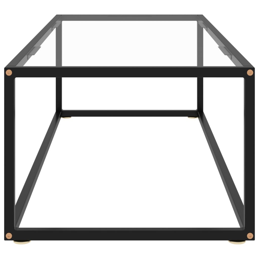vidaXL Mesa de centro 120x50x35 cm vidro temperado preto