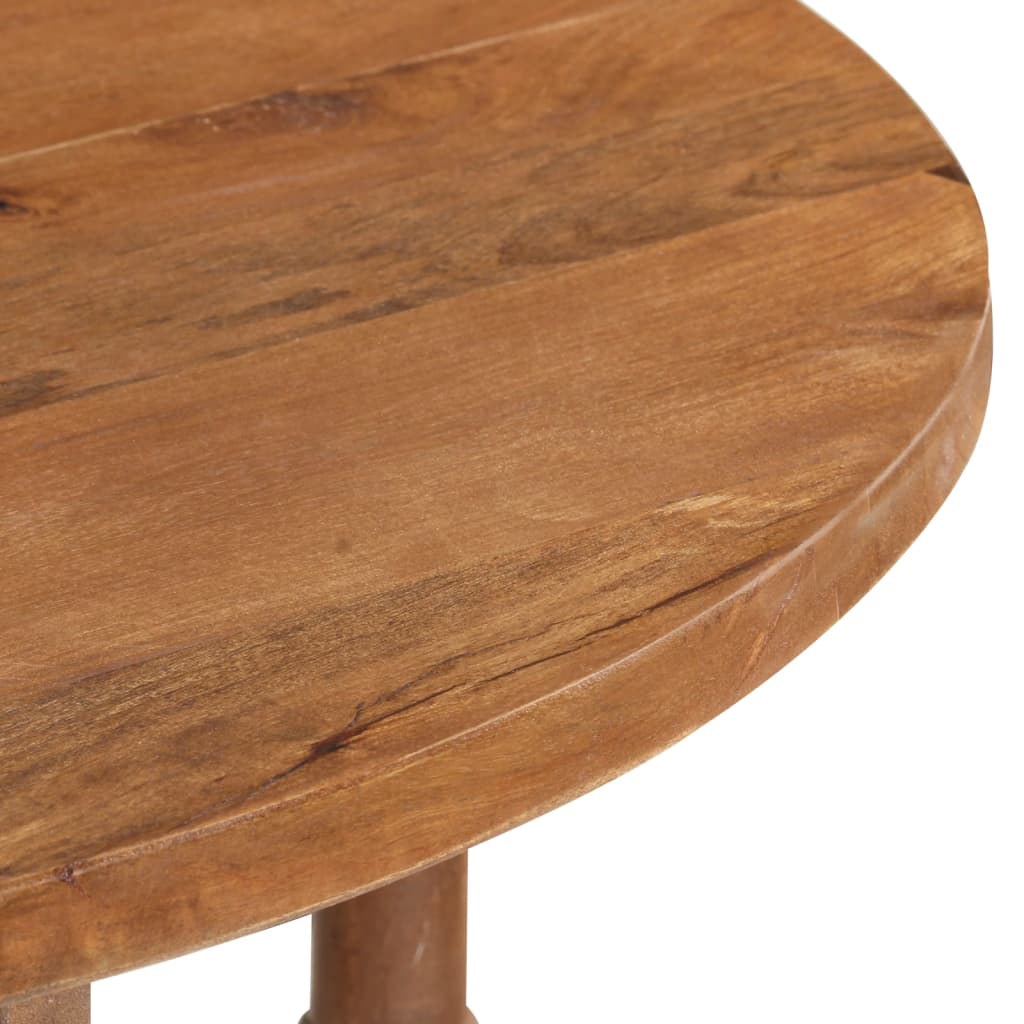 vidaXL Mesa de jantar redonda 110x76 cm madeira de mangueira maciça
