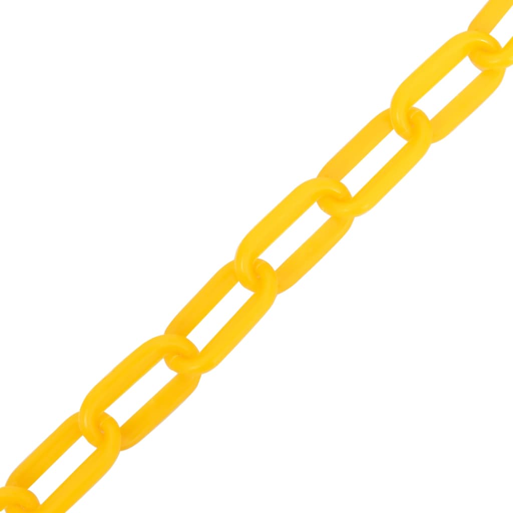 vidaXL Corrente de sinalização plástico 30 m Ø8 mm amarelo