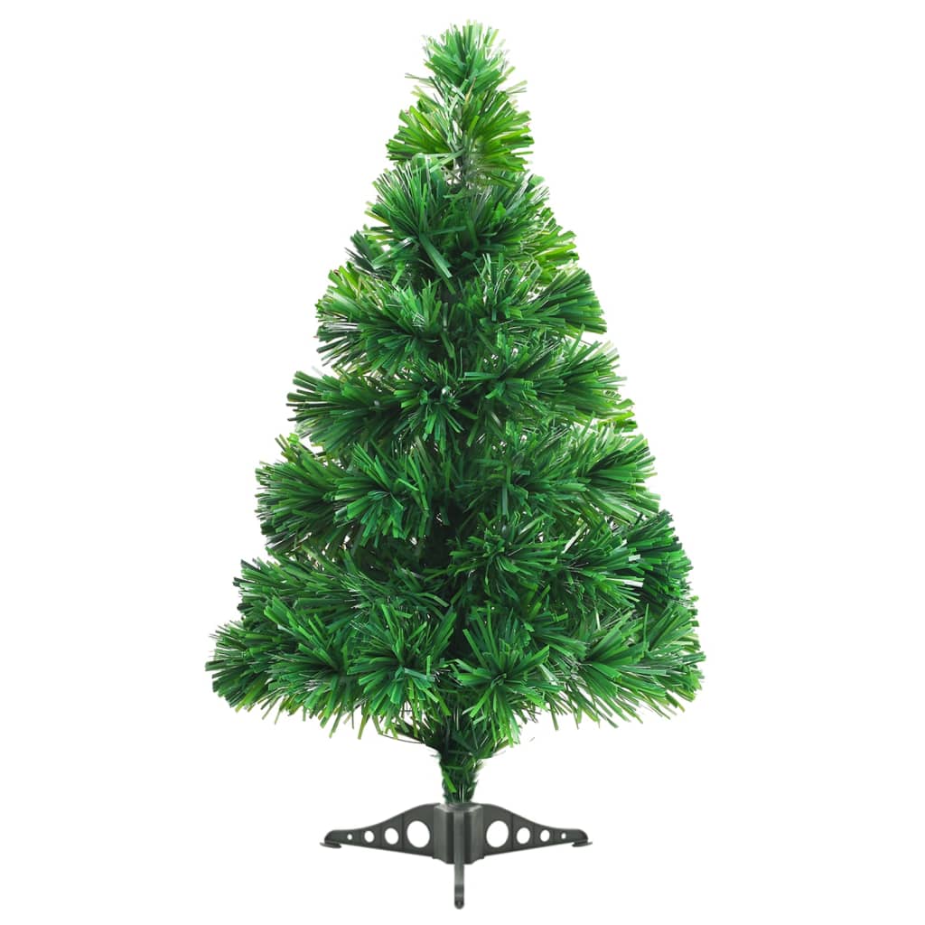 vidaXL Árvore de Natal artificial fibra óptica 64 cm verde