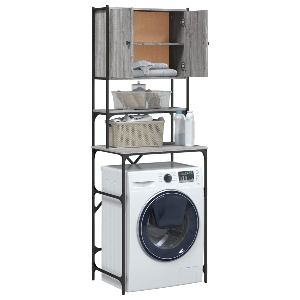 vidaXL Armário máquina de lavar 68x48,5x194 cm sonoma cinzento