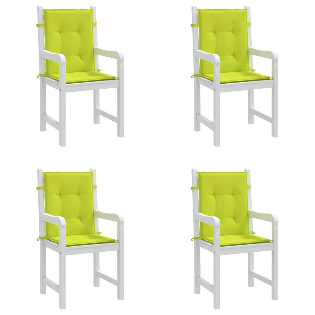 vidaXL Almofadões lombares p/ cadeiras jardim 4pcs oxford verde brilh.