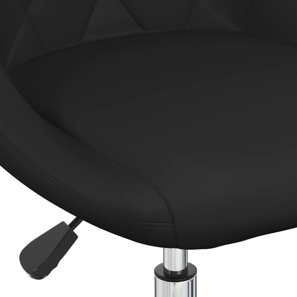 vidaXL Cadeiras de jantar giratórias 6 pcs couro artificial preto