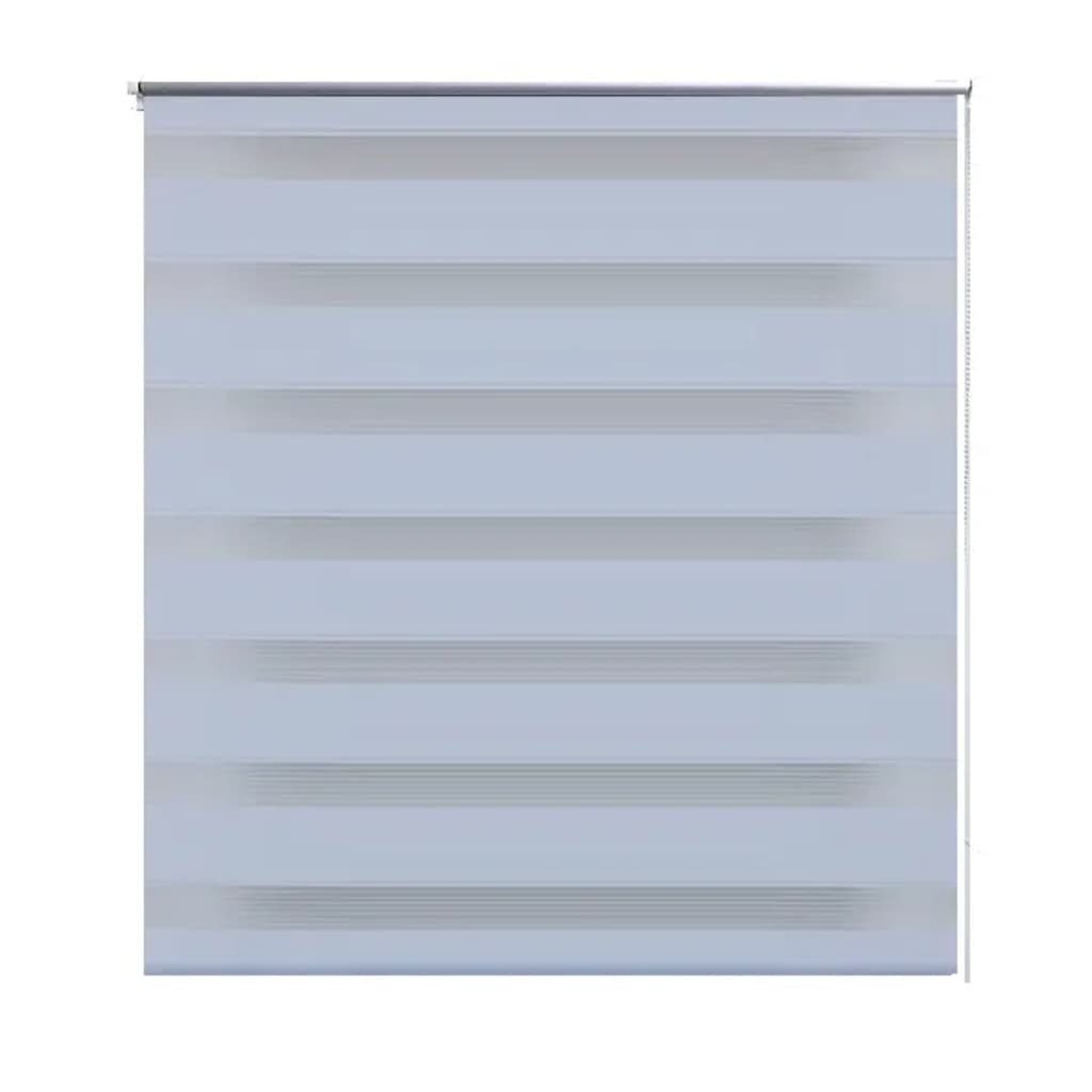 Estore de rolo 100 x 175 cm, linhas de zebra / Branco
