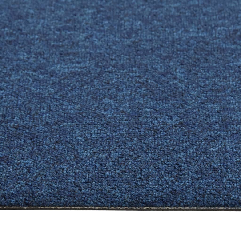 vidaXL Ladrilhos carpete para pisos 20 pcs 5 m² 50x50 cm azul-escuro