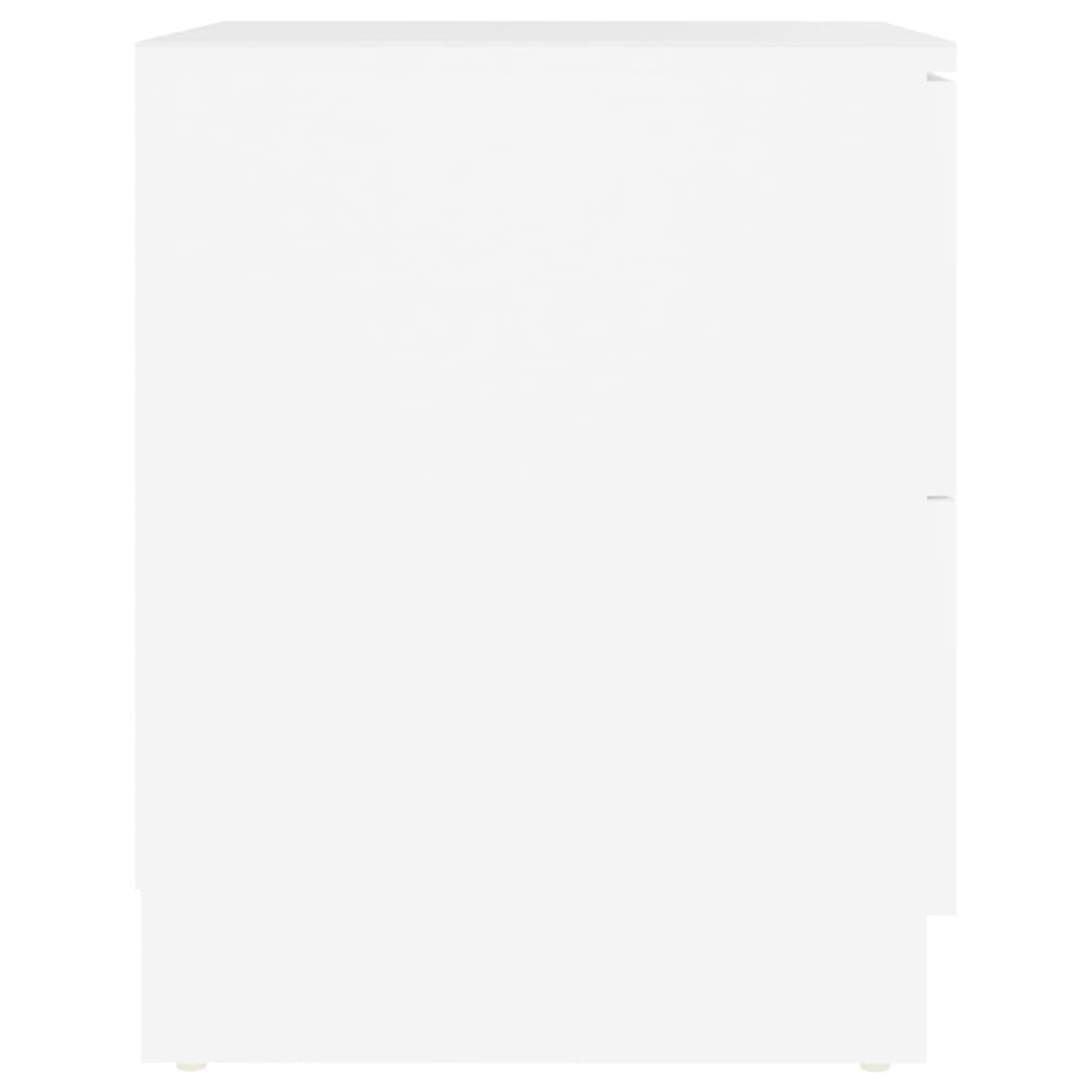 vidaXL Mesa de cabeceira 40x40x50 cm contraplacado branco
