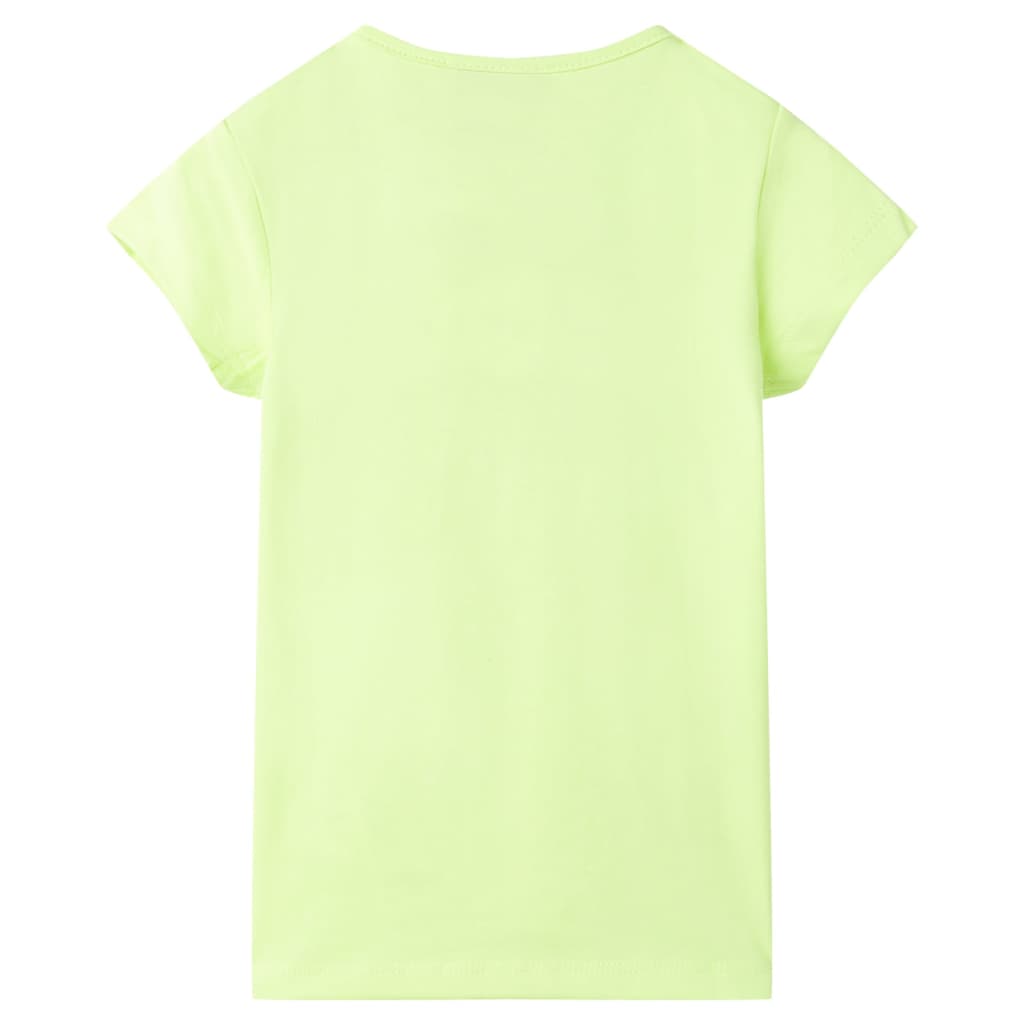 T-shirt de criança amarelo fluorescente 92