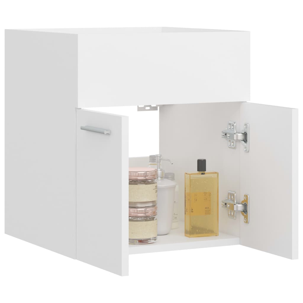 vidaXL Armário lavatório 41x38,5x46 cm derivados de madeira branco