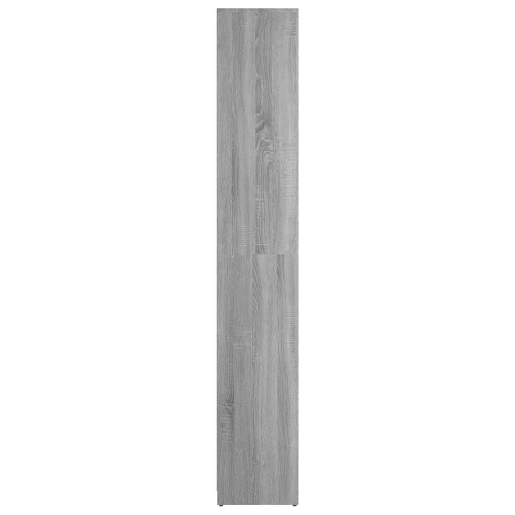 vidaXL Armário WC 30x30x183,5 cm derivados de madeira cinzento sonoma