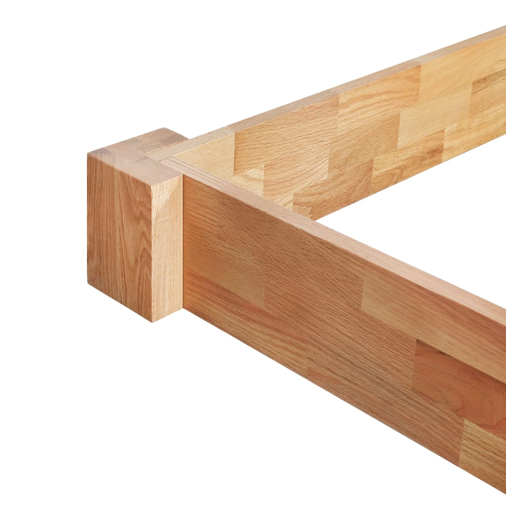 vidaXL Estrutura de cama 90x200 cm madeira carvalho maciça