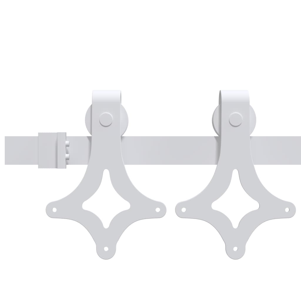 vidaXL Kit de ferragens para porta deslizante 200 cm aço branco