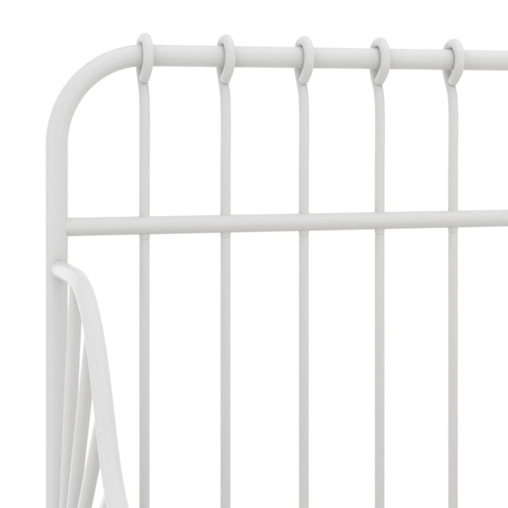 vidaXL Estrutura de cama extensível em metal branco 80x130/200 cm