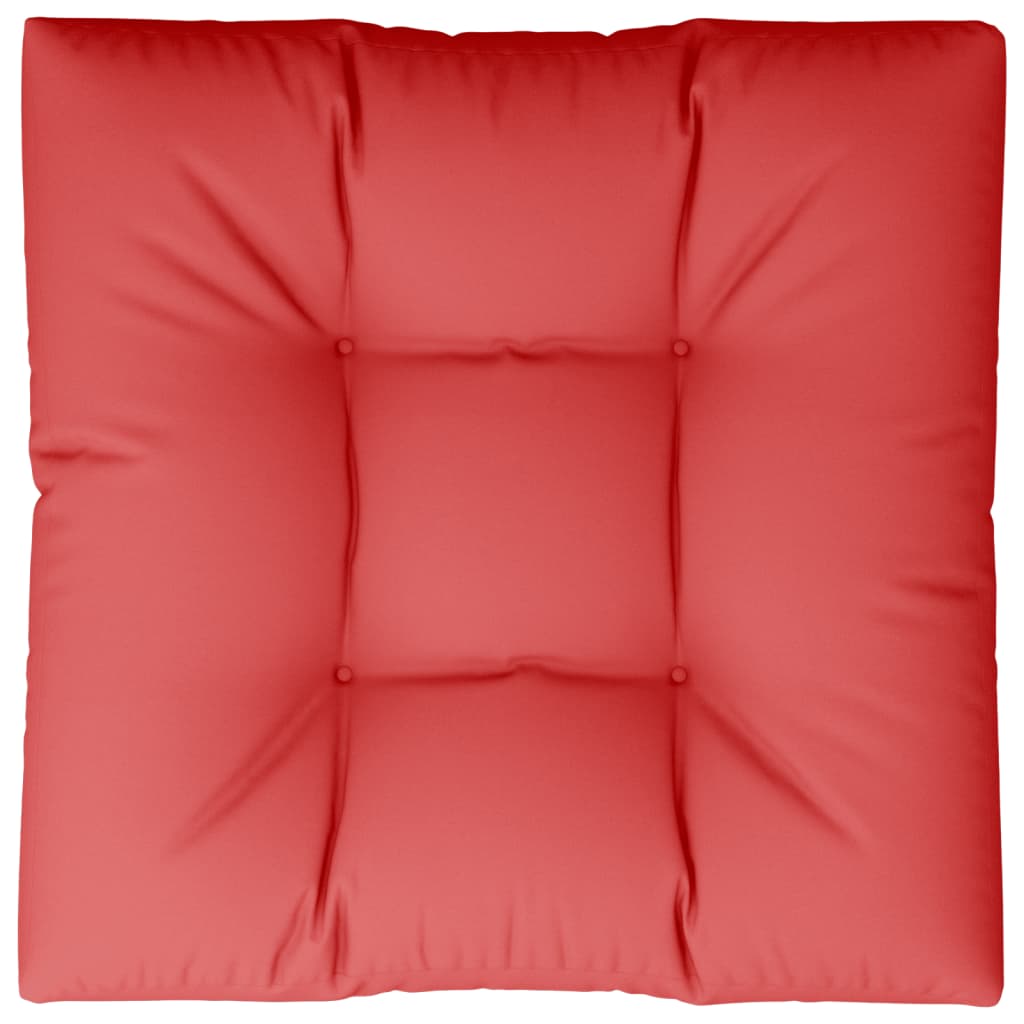 vidaXL Almofadão para sofá de paletes 80x80x12 cm tecido vermelho