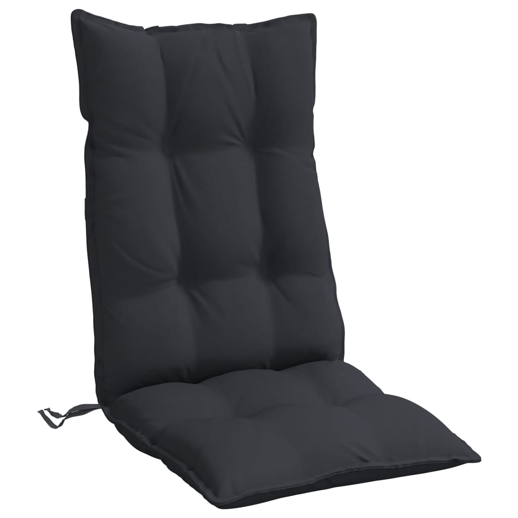 vidaXL Almofadões p/ cadeira encosto alto 4 pcs tecido oxford preto