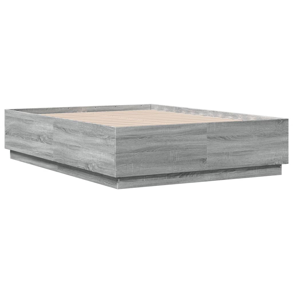 vidaXL Estrutura cama 120x190 cm derivados de madeira cinzento sonoma
