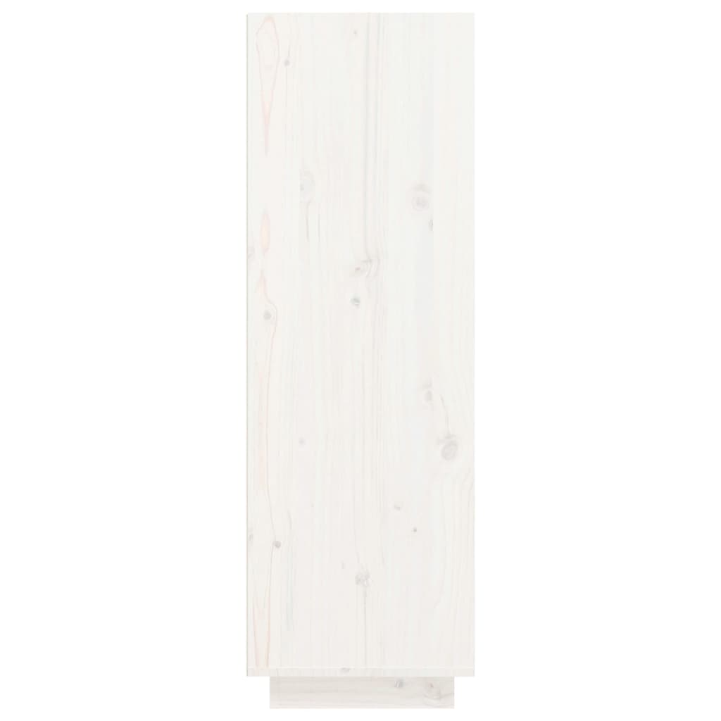 vidaXL Sapateira 30x34x105 cm pinho maciço branco