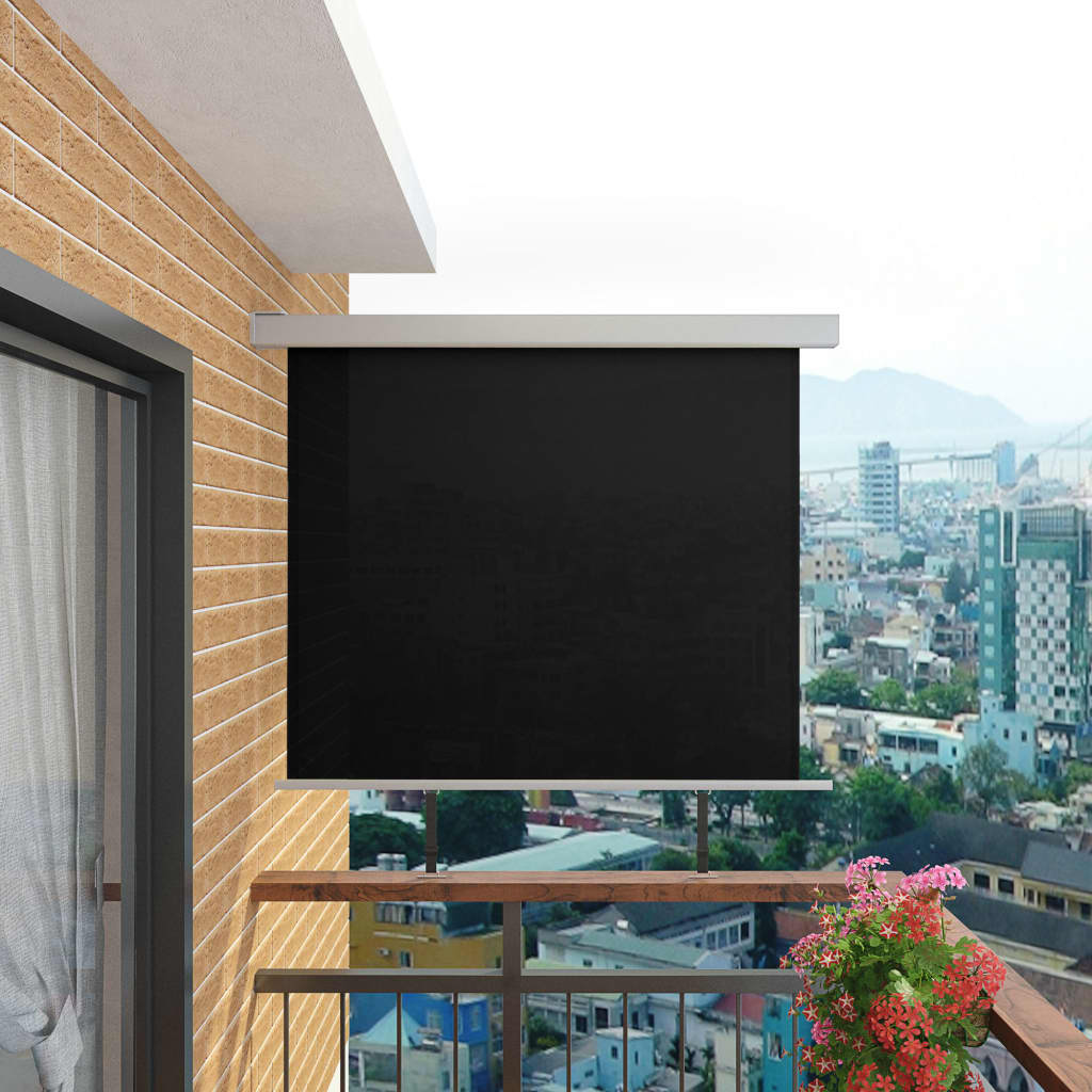 vidaXL Toldo lateral para varanda multifuncional 150x200 cm preto
