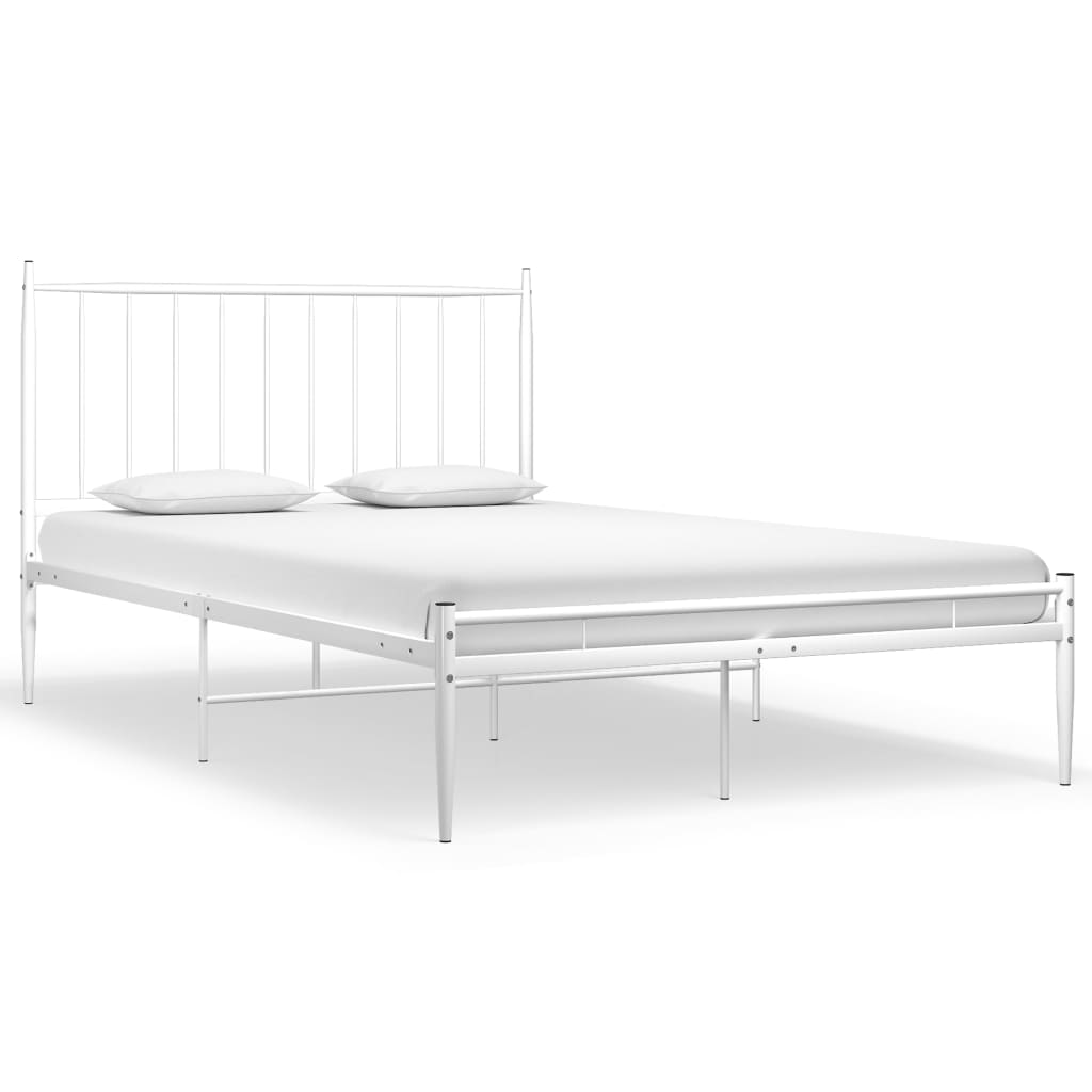 vidaXL Estrutura de cama metal 120x200 cm branco
