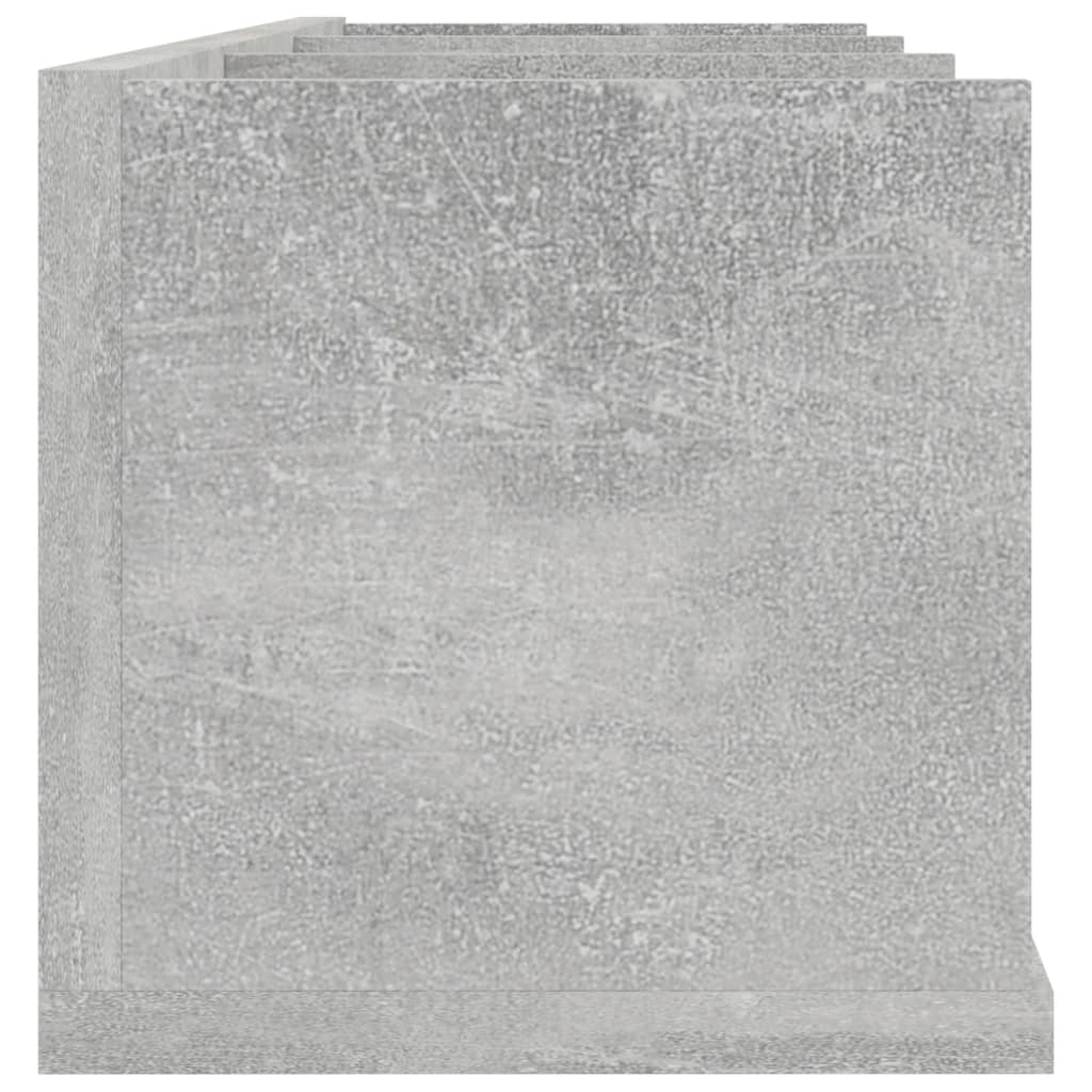 vidaXL Prateleira parede CD 75x18x18 cm contraplacado cinzento cimento