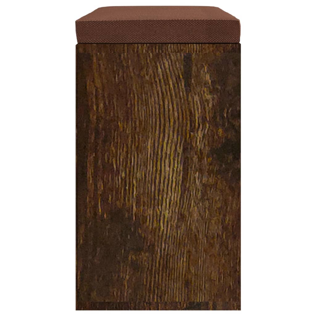 vidaXL Banco sapateira 103x30x48 cm derivados madeira carvalho fumado