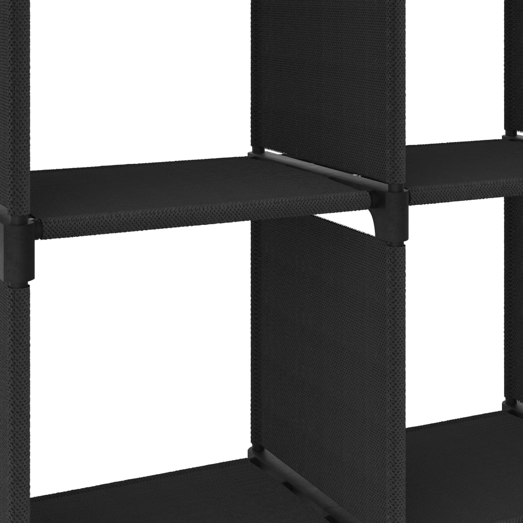 vidaXL Unidade de prateleiras 4 cubos 69x30x72,5 cm tecido preto
