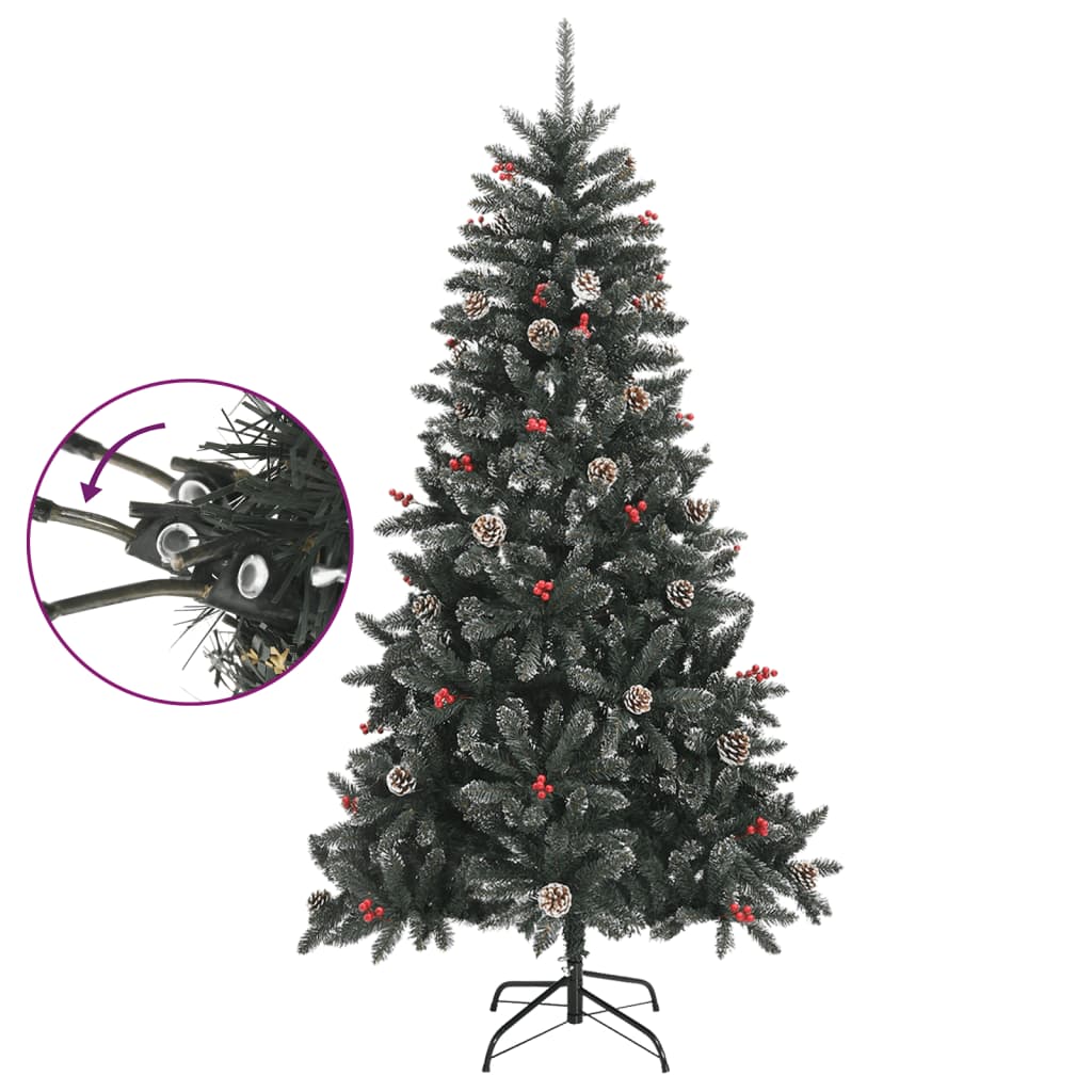vidaXL Árvore de Natal artificial com suporte 180 cm PVC verde