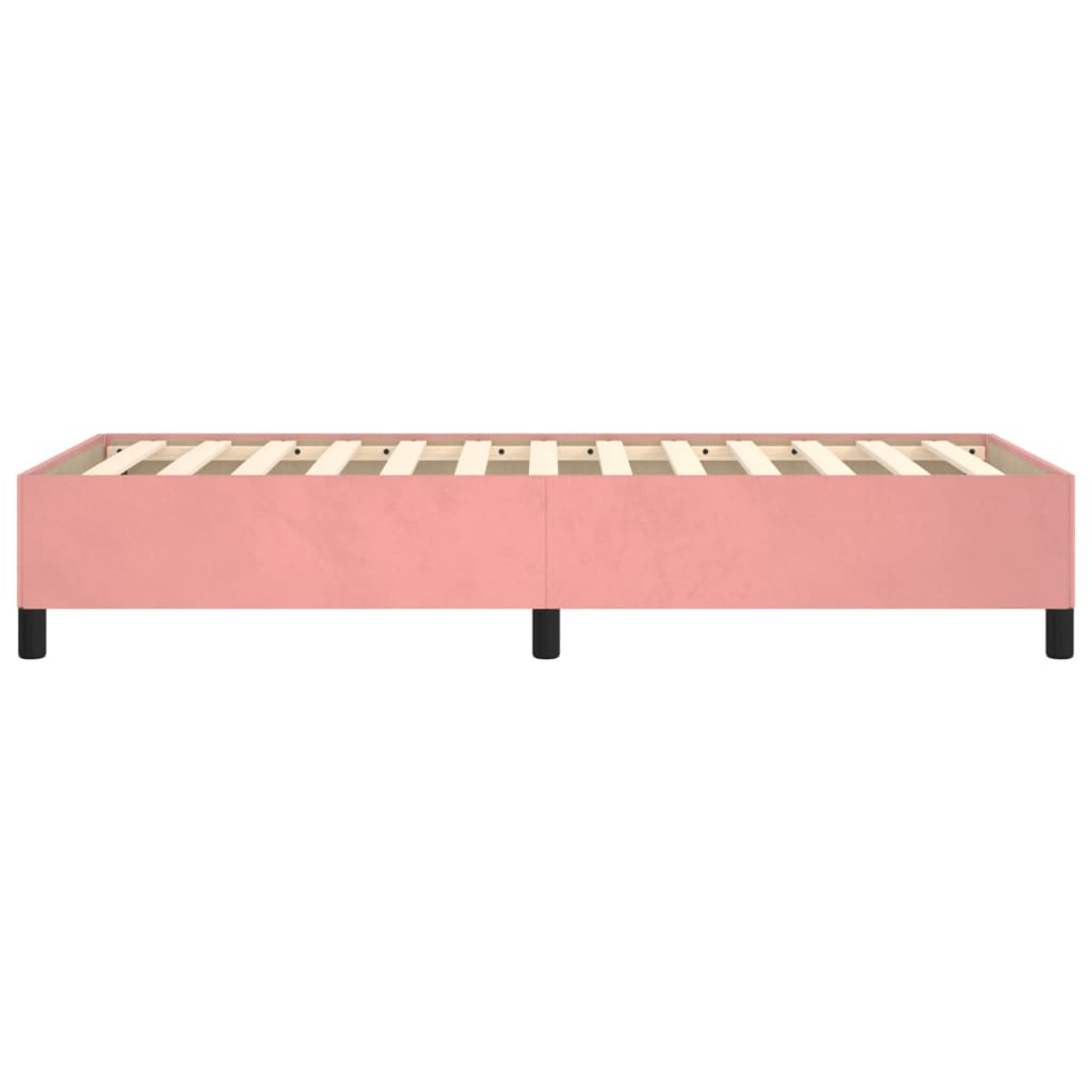 vidaXL Estrutura de cama 90x200 cm veludo rosa