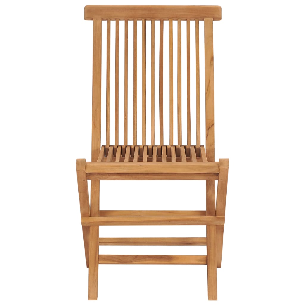 vidaXL Cadeiras de jardim dobráveis 8 pcs madeira de teca maciça