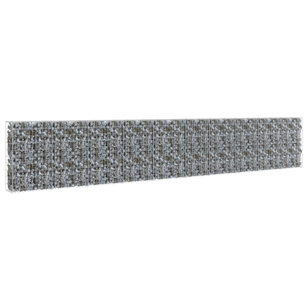 vidaXL Muro gabião com tampas aço galvanizado 600x30x100 cm