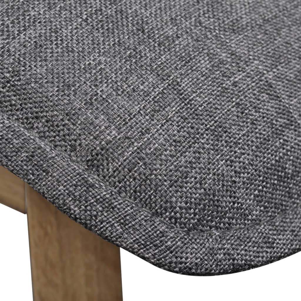 vidaXL Cadeiras jantar 6 pcs tecido cinzento-claro e carvalho maciço