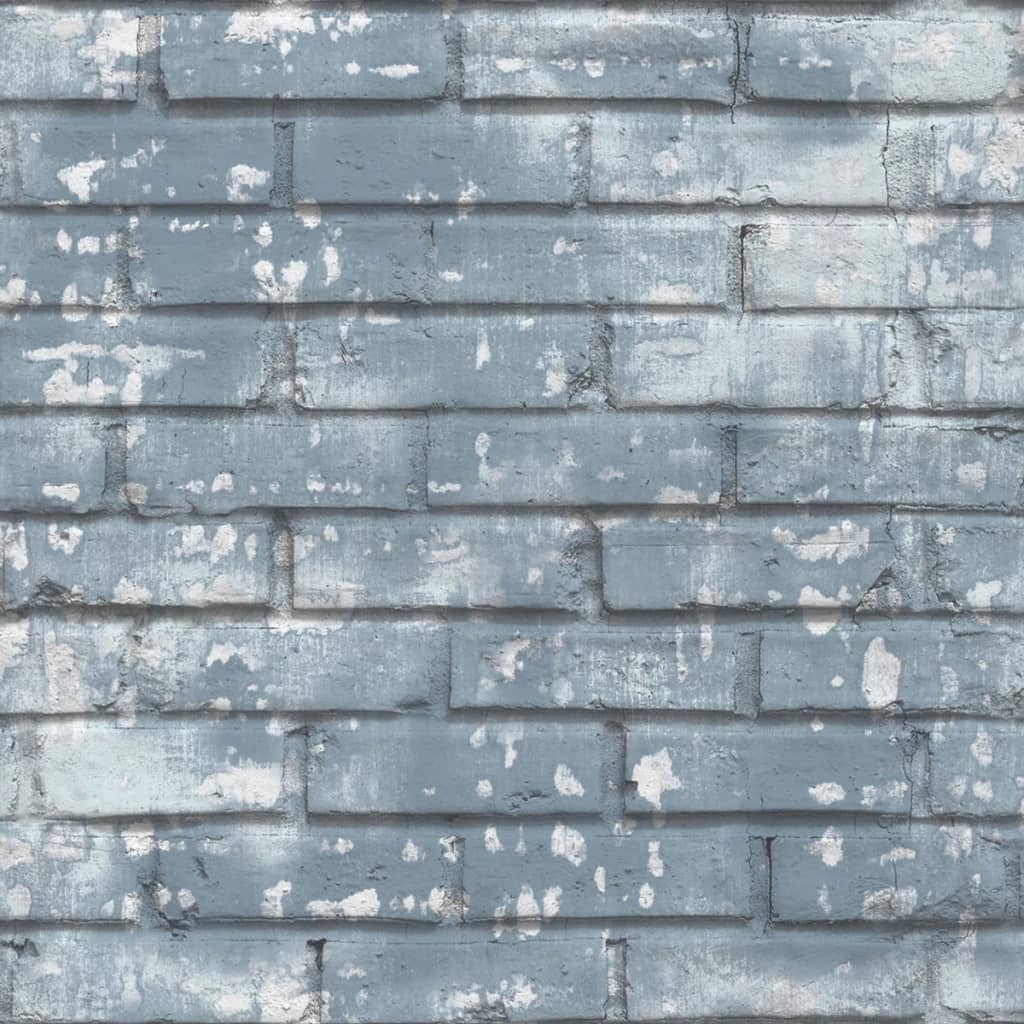 Noordwand Wallpaper Urban Friends & Coffee Stripes azul e branco