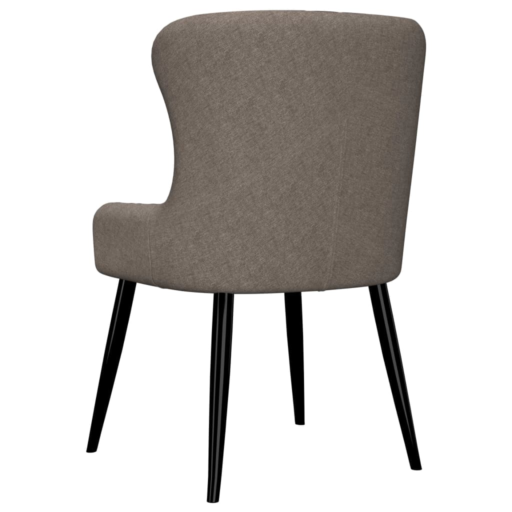 vidaXL Cadeiras de jantar 2 pcs tecido cinzento-acastanhado