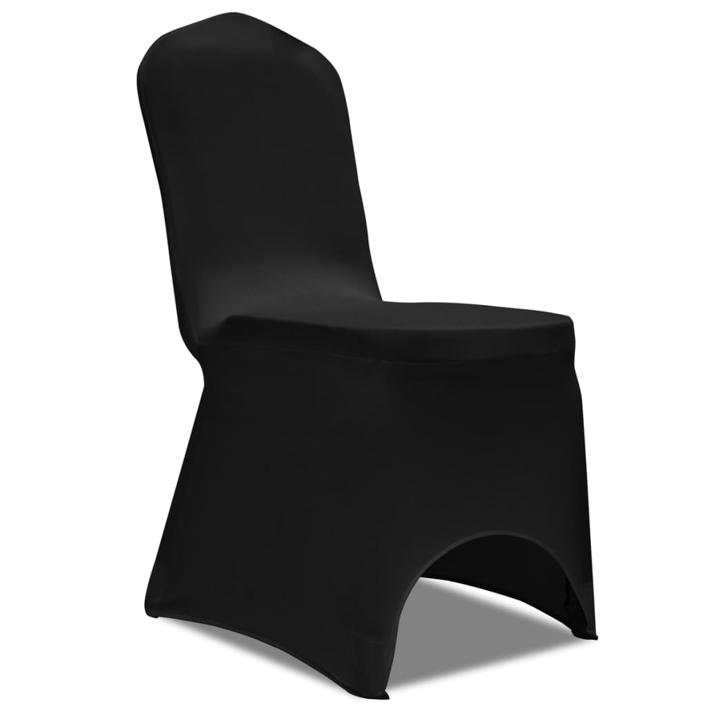 vidaXL Capa extensível para cadeira 100 pcs preto
