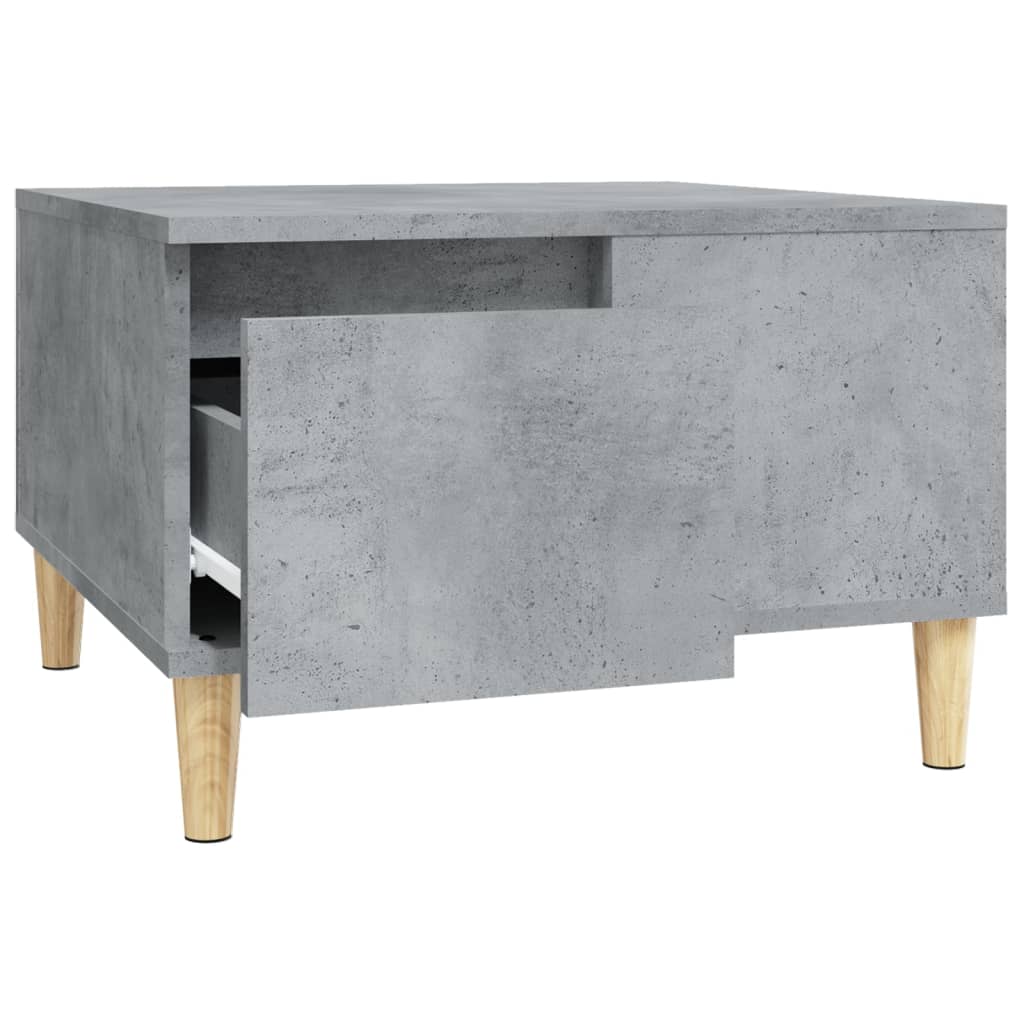 vidaXL Mesa de centro 55x55x36,5 cm derivados madeira cinzento cimento