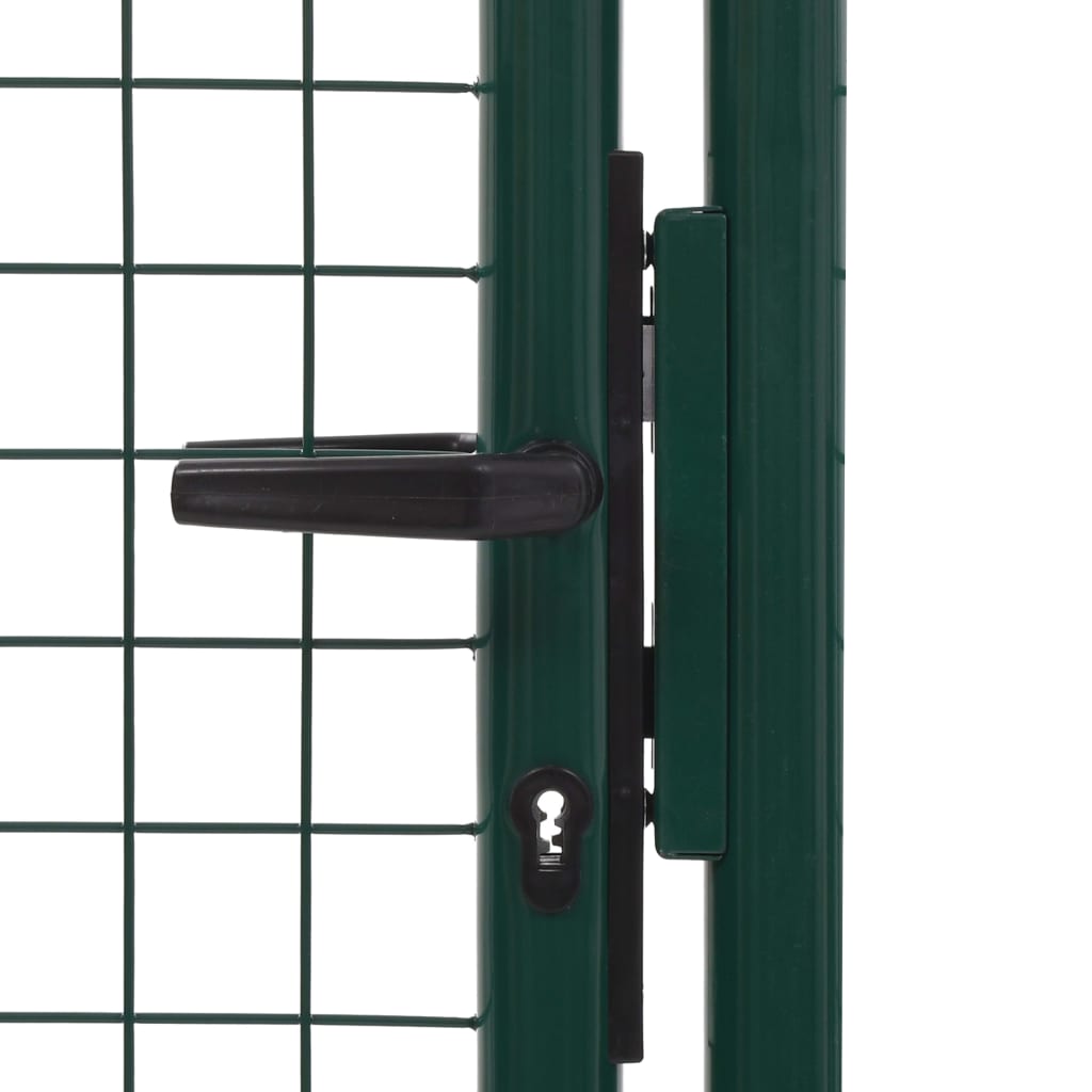 vidaXL Portão de cerca 100x175 cm aço verde