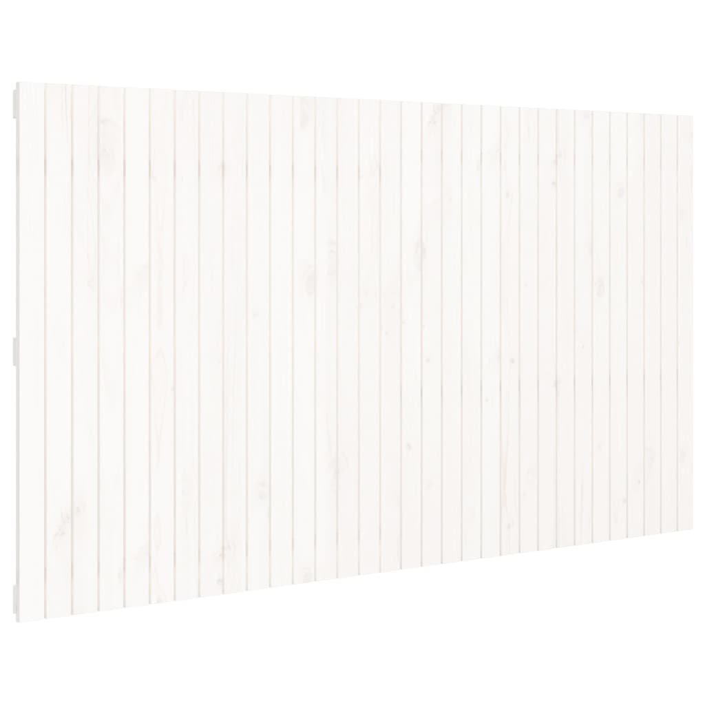 vidaXL Cabeceira de parede 204x3x110 cm pinho maciço branco