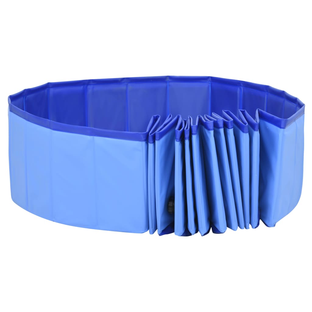 vidaXL Piscina para cães dobrável 200x30 cm PVC azul