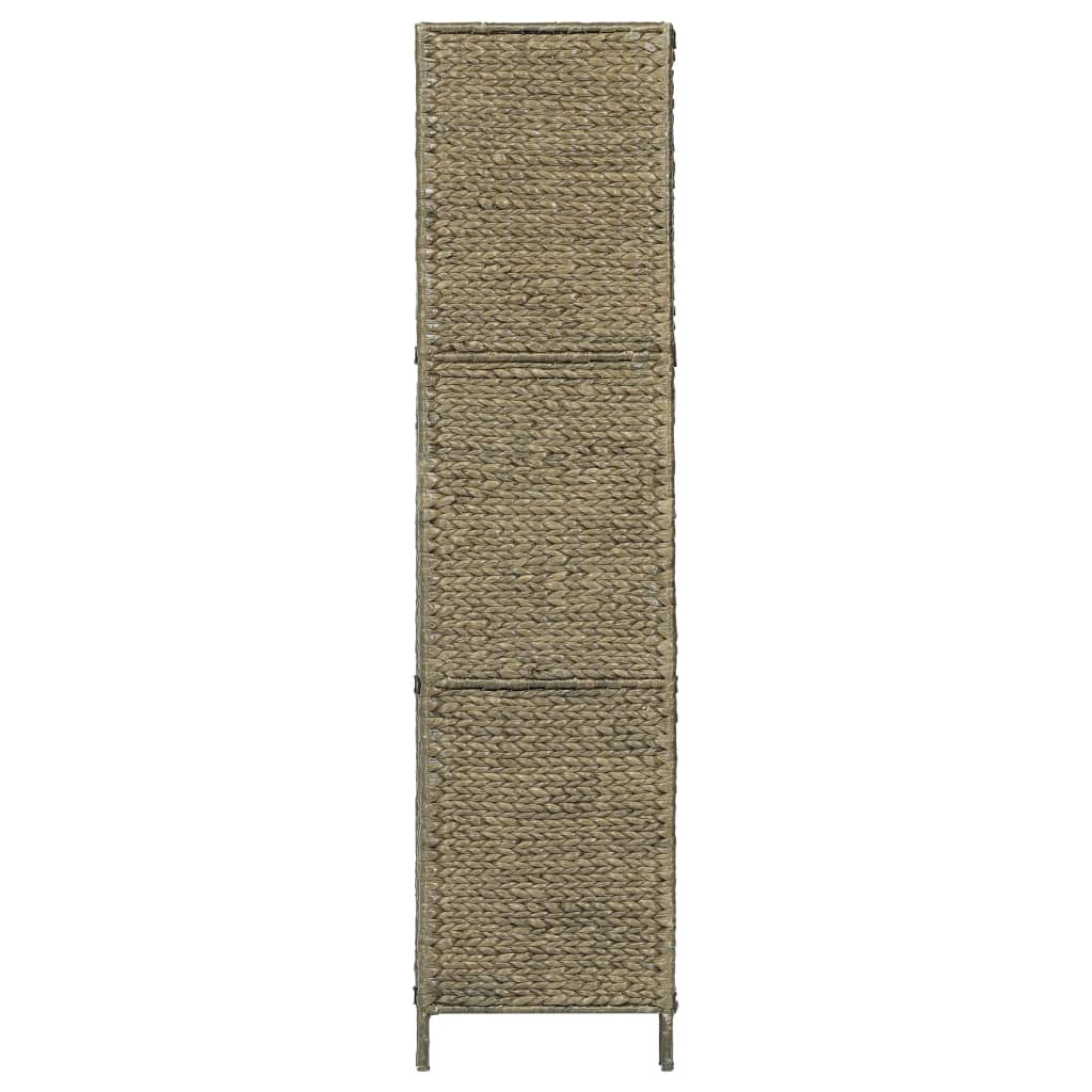 vidaXL Divisória com 3 painéis 116x160 cm jacinto de água castanho