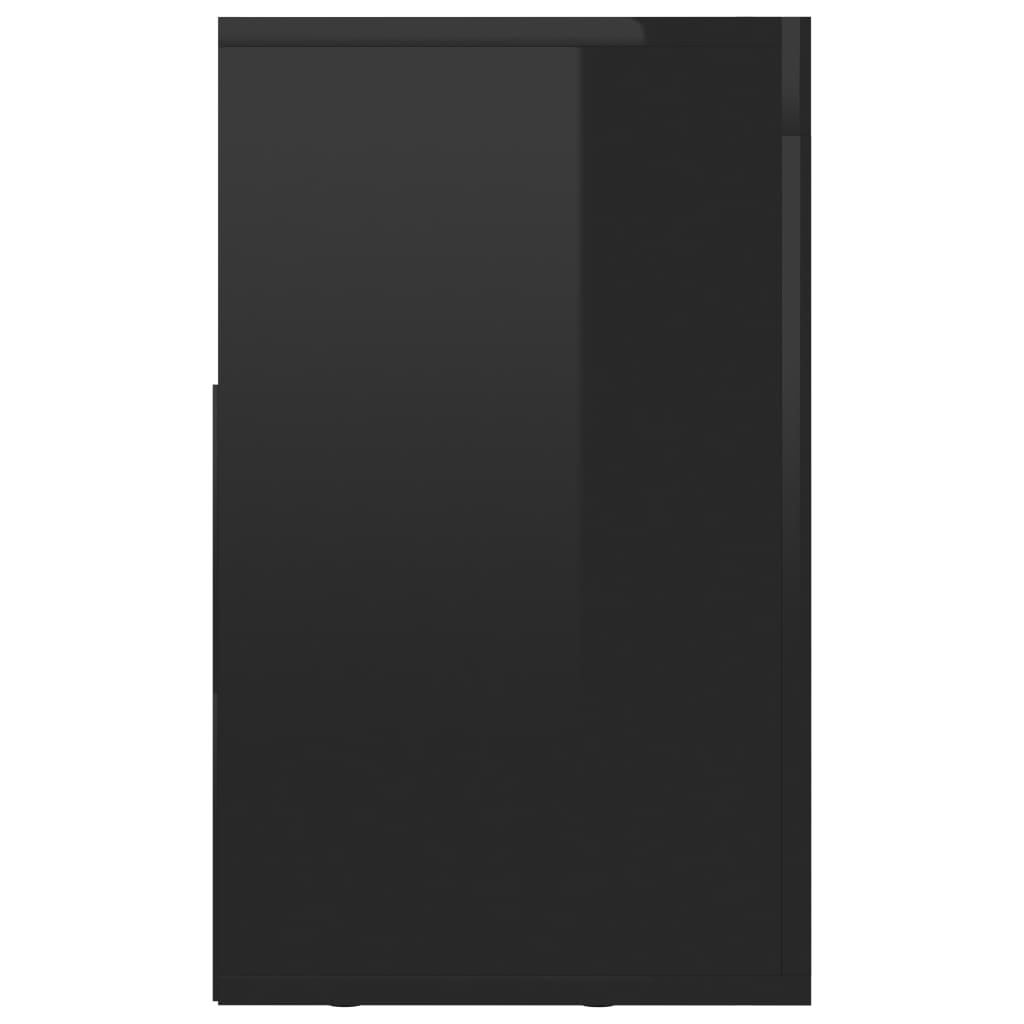 vidaXL Móvel de TV 120x30x50 cm contraplacado preto brilhante